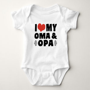 Ich Liebe mein Oma und Opa Baby Strampler