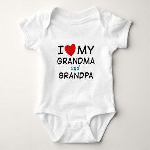 Ich Liebe mein Oma und Opa Baby Strampler
