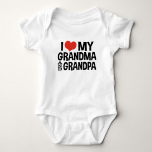 Ich Liebe mein Oma und Opa Baby Strampler
