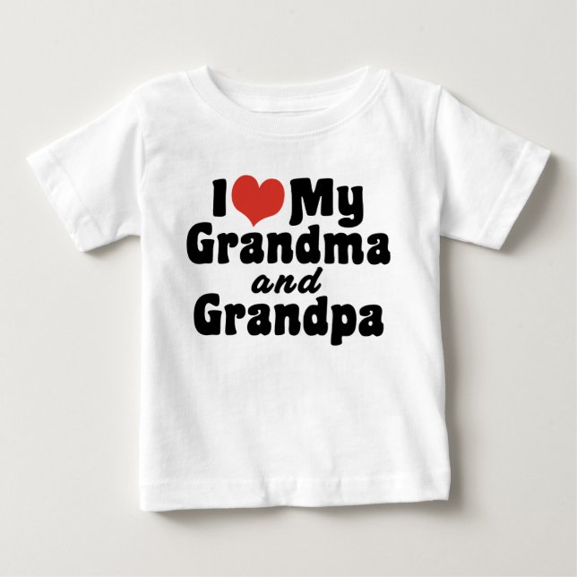 Ich Liebe mein Oma und Opa Baby T-shirt (Vorderseite)
