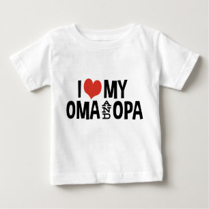 Ich Liebe mein Oma und Opa Baby T-shirt
