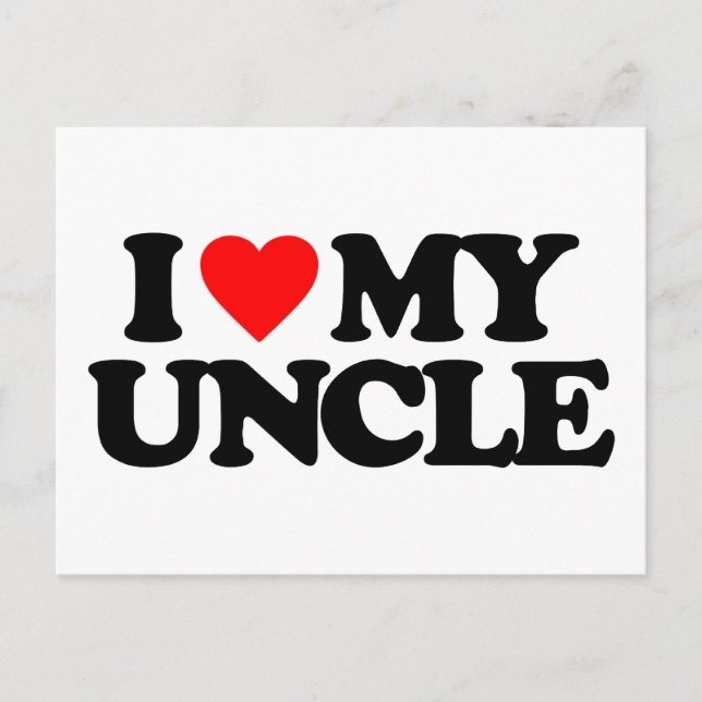 ICH LIEBE MEIN ONKEL POSTKARTE (Vorderseite)
