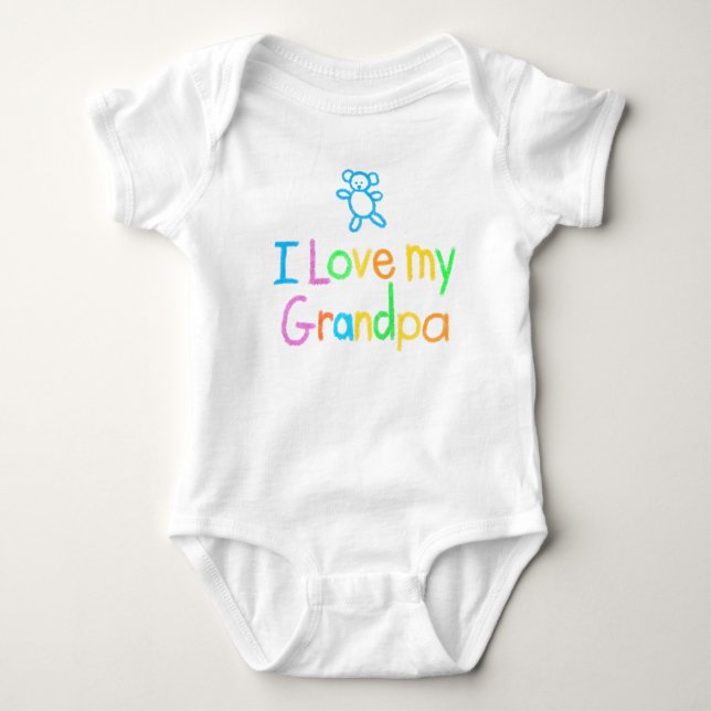 Ich Liebe mein Opa Baby Strampler (Vorderseite)