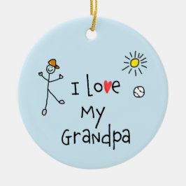 Ich Liebe mein Opa-Foto Keramik Ornament