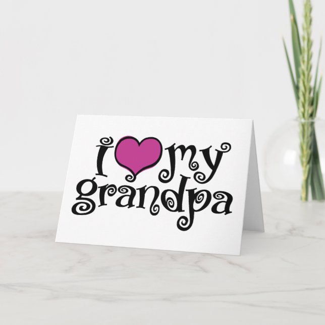Ich Liebe mein Opa Karte (Vorderseite)