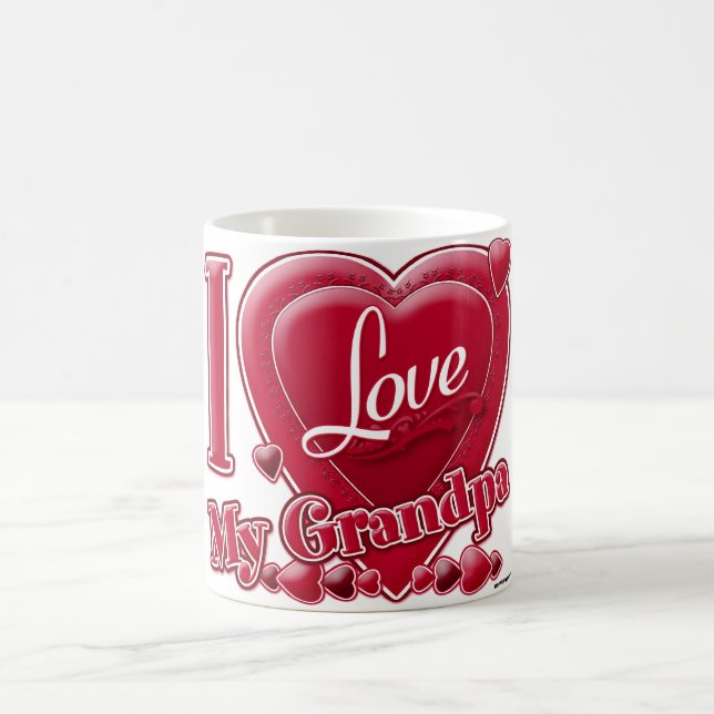 Ich Liebe mein Opa rot - Herz Kaffeetasse (Mittel)