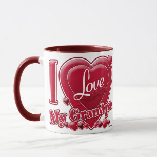Ich Liebe mein Opa rot - Herz Tasse