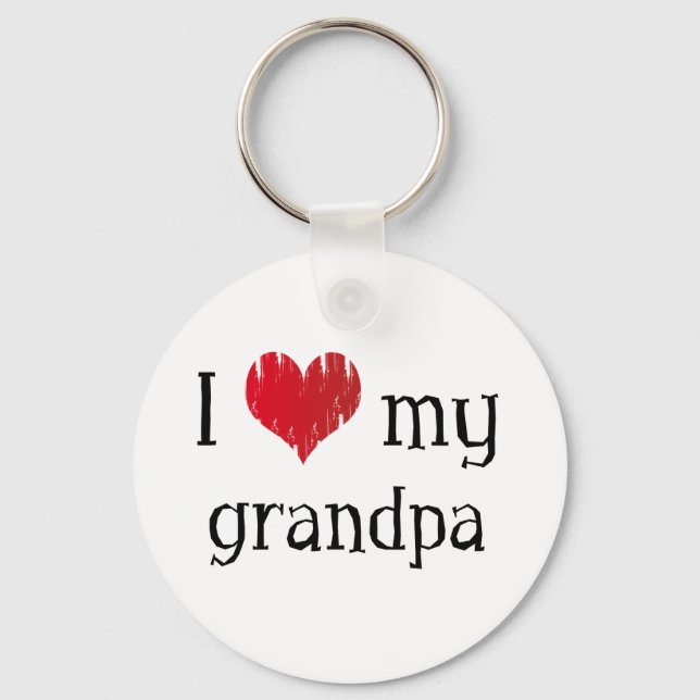 Ich Liebe mein Opa Schlüsselanhänger (Vorderseite)