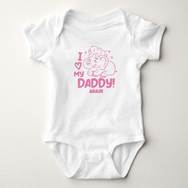 Ich Liebe mein Papa Baby Strampler (Vorderseite)