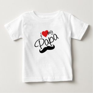 Ich Liebe mein Papa Baby T-shirt