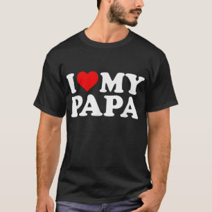 Ich Liebe mein Papa mit dem Herzen T-Shirt