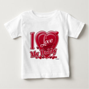 Ich Liebe Mein Papa rot - Herz Baby T-shirt