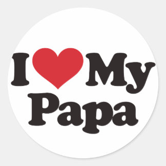 Ich Liebe Mein Papa Runder Aufkleber