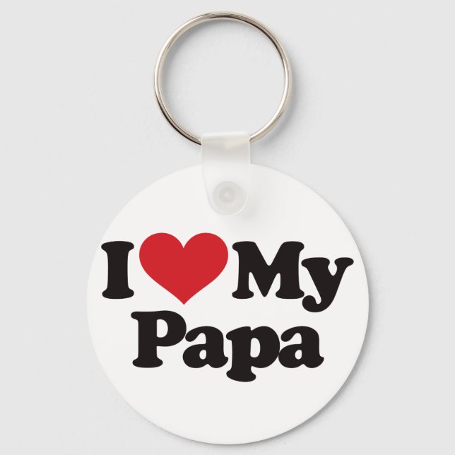 Ich Liebe Mein Papa Schlüsselanhänger (Vorderseite)