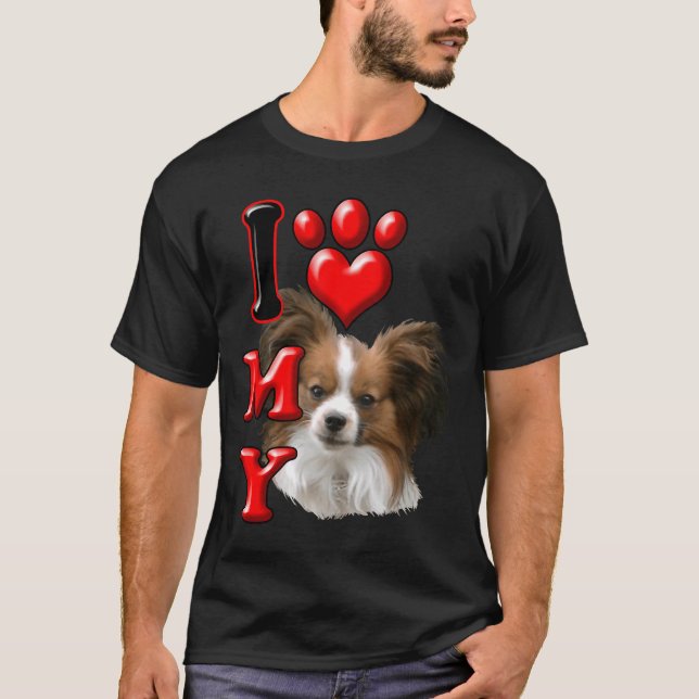 Ich Liebe mein Papillon 21 T-Shirt (Vorderseite)