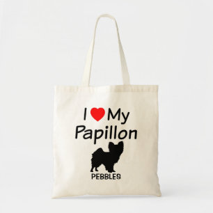 Ich Liebe mein Papillon Dog Bag Tragetasche