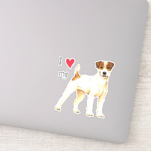 Ich Liebe mein Parson Russell Terrier Vinyl Sticke Aufkleber