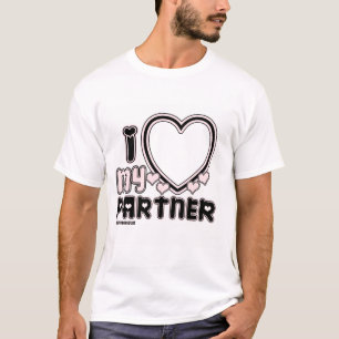 Ich Liebe Mein Partner Custom T - Shirt in Black 