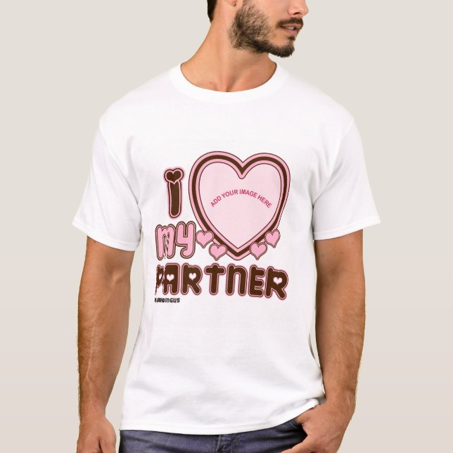 Ich Liebe Mein Partner Custom T - Shirt in PINK (Vorderseite)
