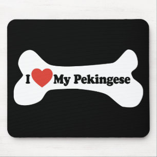 Ich Liebe mein Pekingese - Dog Bone Mousepad