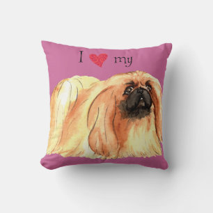 Ich Liebe mein Pekingese Kissen