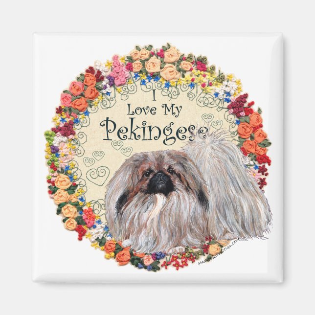 Ich Liebe mein Pekingese Magnet (Vorne)