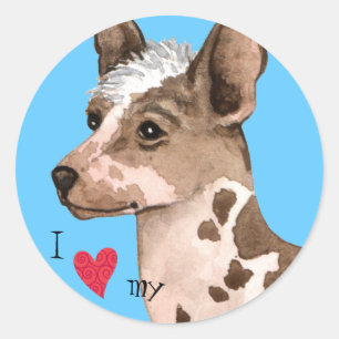 Ich Liebe mein peruanisches Inka Orchid Runder Aufkleber