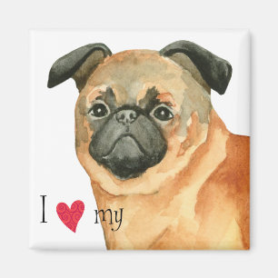 Ich Liebe mein Petit Brabancon Magnet