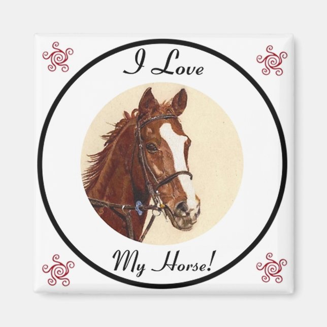 Ich Liebe mein Pferd! Equestrian Magnet (Vorne)