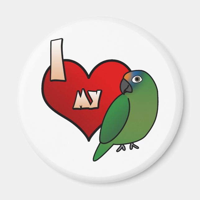 Ich Liebe mein Pfirsichgehäuse Magnet (Vorne)