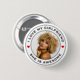 Ich Liebe mein Phantastisches Foto Girlfriend Text Button
