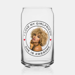 Ich Liebe mein Phantastisches Foto Girlfriend Text Dosenglas