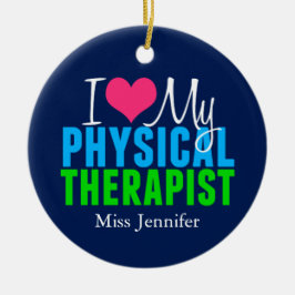 Ich Liebe mein Physiotherapeut Custom Weihnachten Keramik Ornament