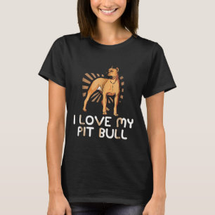Ich Liebe mein Pit Bull Pitbull Lover T-Shirt