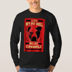 Ich Liebe mein Pitbull Funny Pit Bull Dog T-Shirt