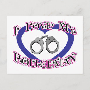 Ich Liebe mein Polizist Postkarte