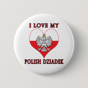 Ich Liebe mein Polnisch Dziadek Button