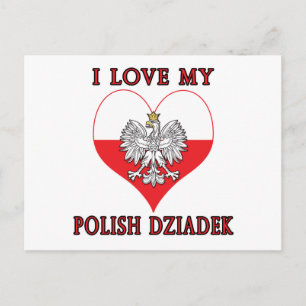 Ich Liebe mein Polnisch Dziadek Postkarte