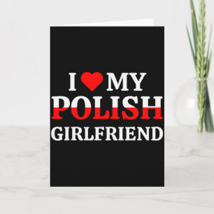 Ich liebe mein Polnisch Freundin Valentinstag Gf T Karte
