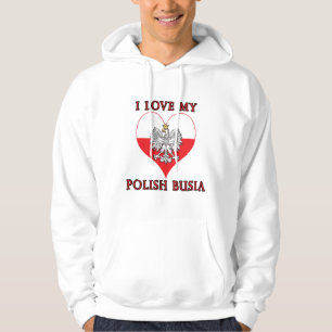 Ich Liebe mein polnisches Busia Hoodie