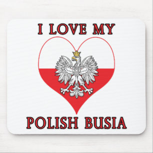 Ich Liebe mein polnisches Busia Mousepad