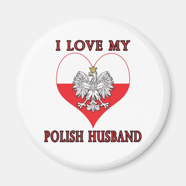 Ich Liebe mein polnisches Ehemann Magnet (Vorne)
