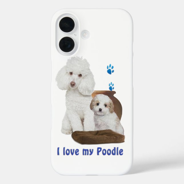 Ich Liebe mein Poodle Case-Mate iPhone Hülle (Rückseite)