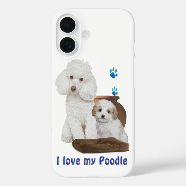 Ich Liebe mein Poodle Case-Mate iPhone Hülle (Rückseite)