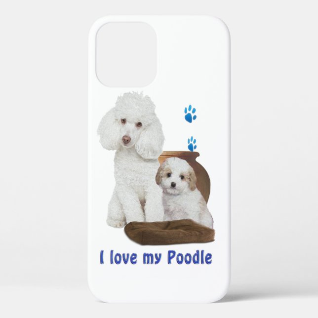 Ich Liebe mein Poodle Case-Mate iPhone Hülle (Rückseite)