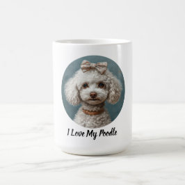 Ich Liebe mein Poodle Kaffeetasse