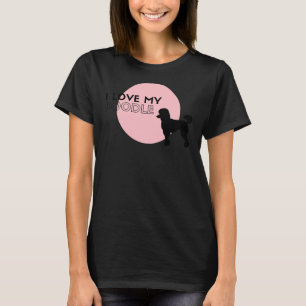 Ich Liebe mein Poodle pink T-Shirt