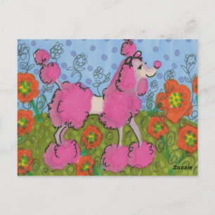 Ich Liebe mein Poodle Postkarte