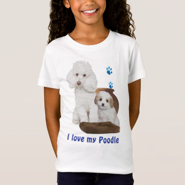 Ich Liebe mein Poodle T-Shirt (Vorderseite)