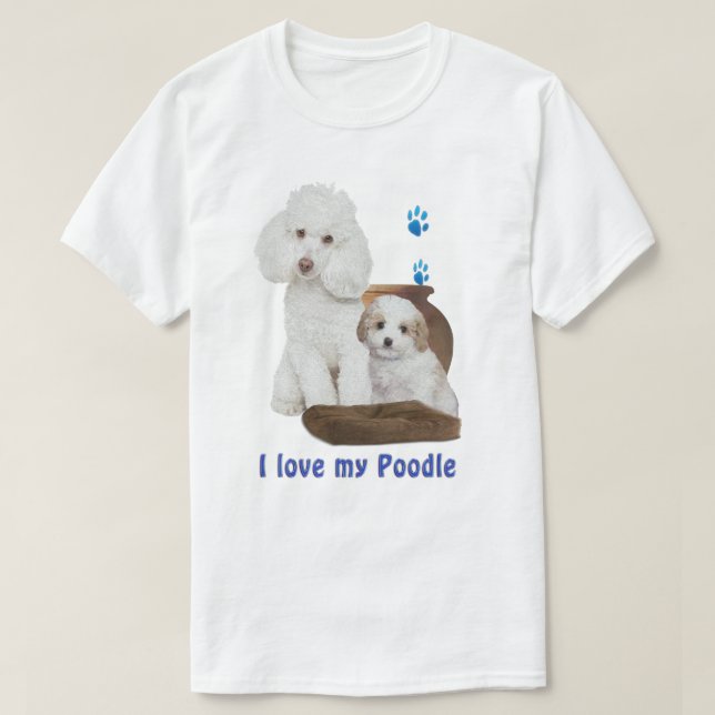 Ich Liebe mein Poodle T-Shirt (Design vorne)